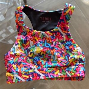 Terez Colorful Sprinkles Sports Bra